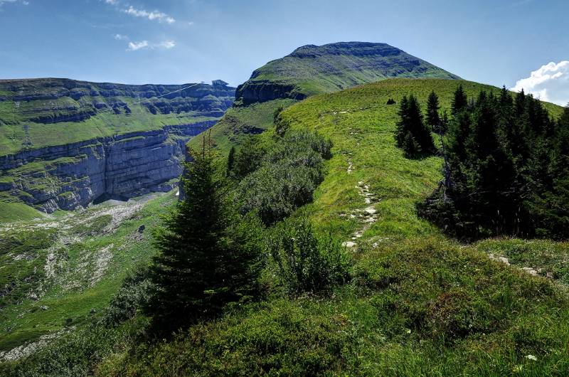 Blick zurück im Abstieg