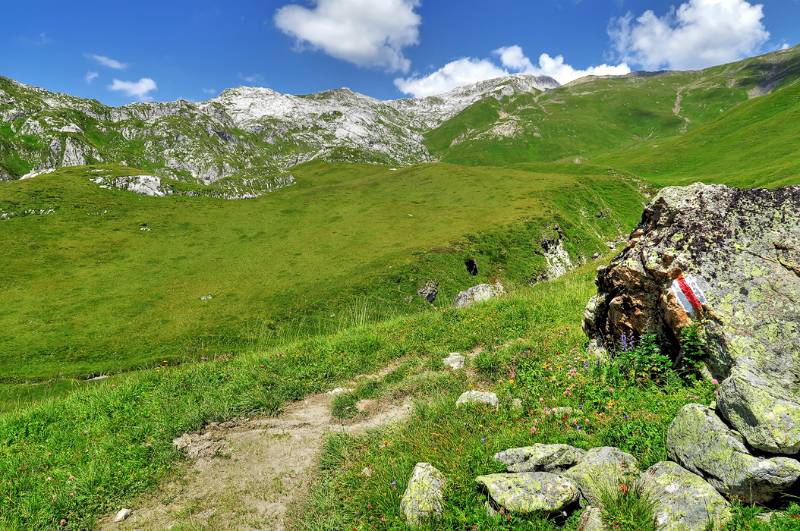 Blick zurück Richtung Rätschenjoch