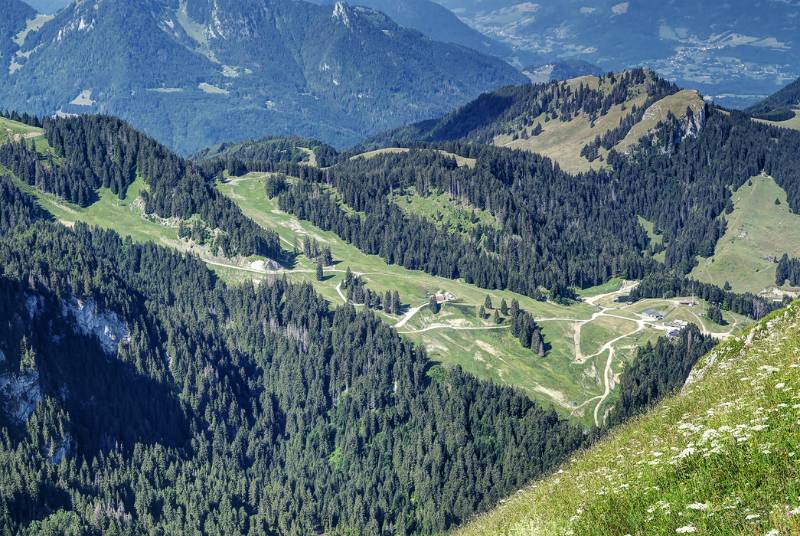 Blick von Col de Rebollion nach unten