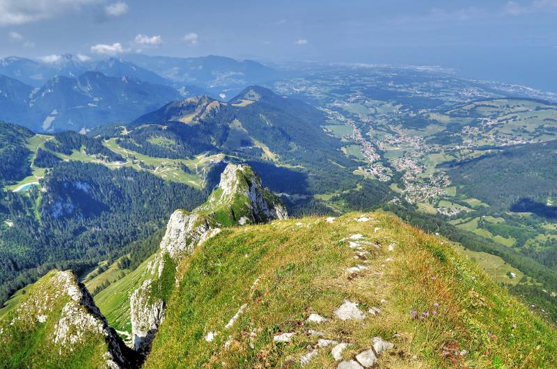 Blick vom Hüttengrat Richtung Bernex und Genfersee