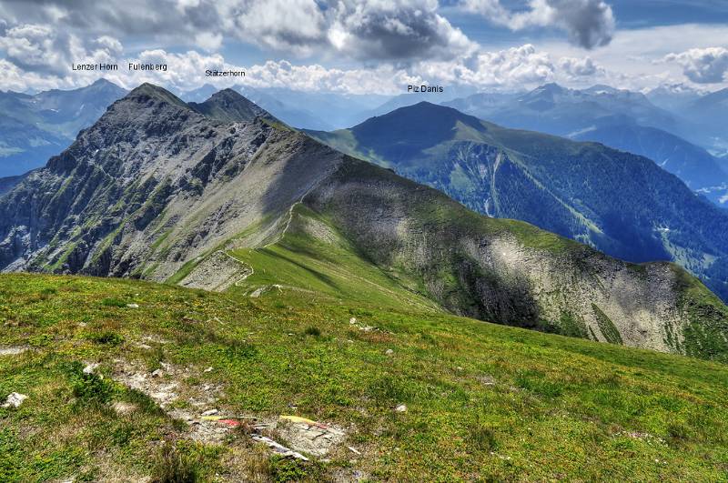 Blick auf zurückgelegte Strecke: Fulenberg und Stätzer Horn