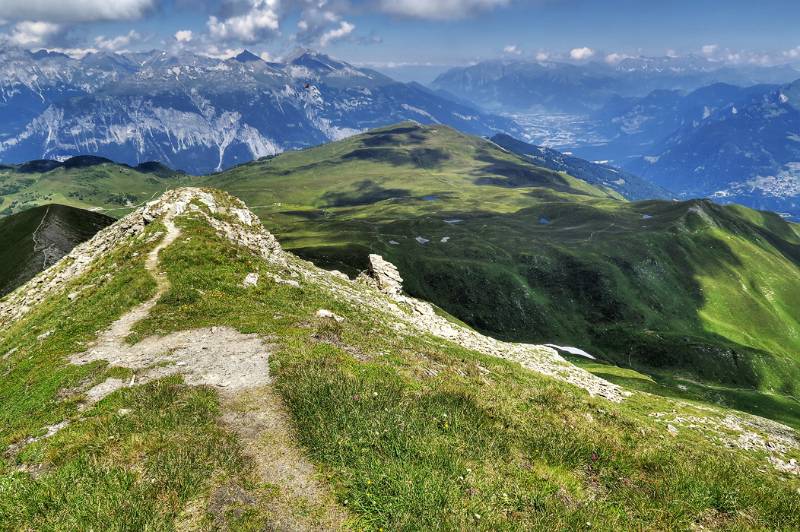 Und so geht es weiter: fast nur Abstieg bis Bergstation Pargitsch