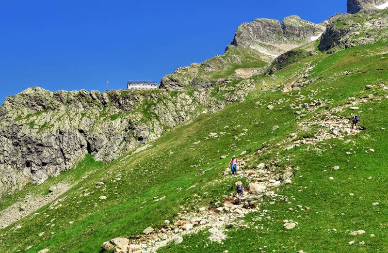 Schlussaufsteig zur Glecksteinhütte