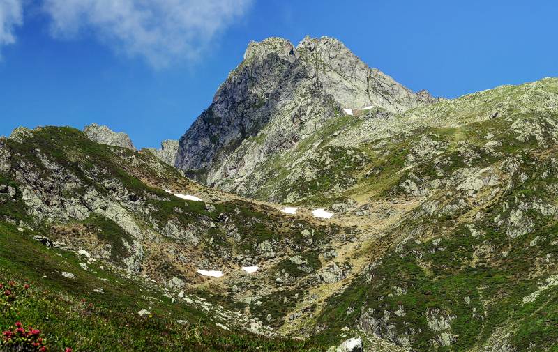 Ruchälplistock vom Aufstieg auf Langchälengrättli