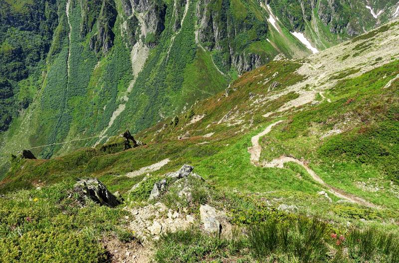 Abstieg ins Leitschachtal