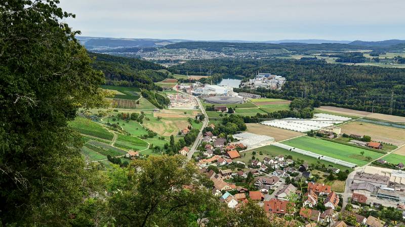 Blick vom Aussichtsplattform Besserstein Richtung PSI