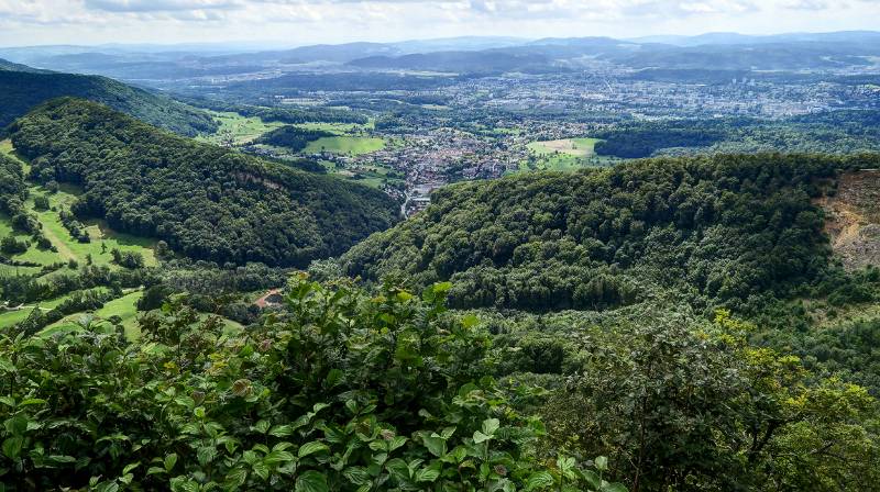 Blick von Wasserflue. Unten ist Erlinsbach