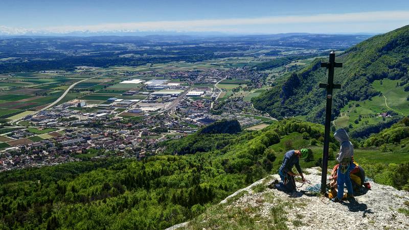 Ausstieg aus dem Klettergebiet