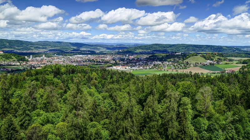 Blick vom Esterliturm Richtung Lenzburg