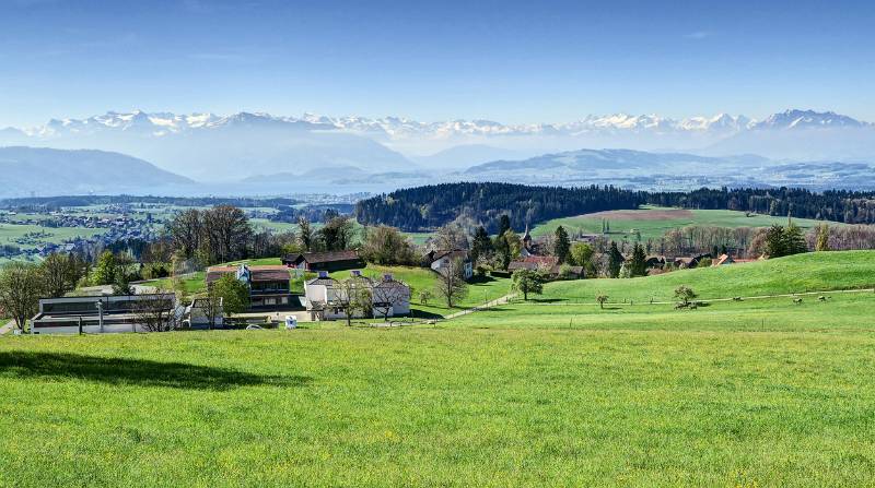 Aeugst am Albis und die Alpen