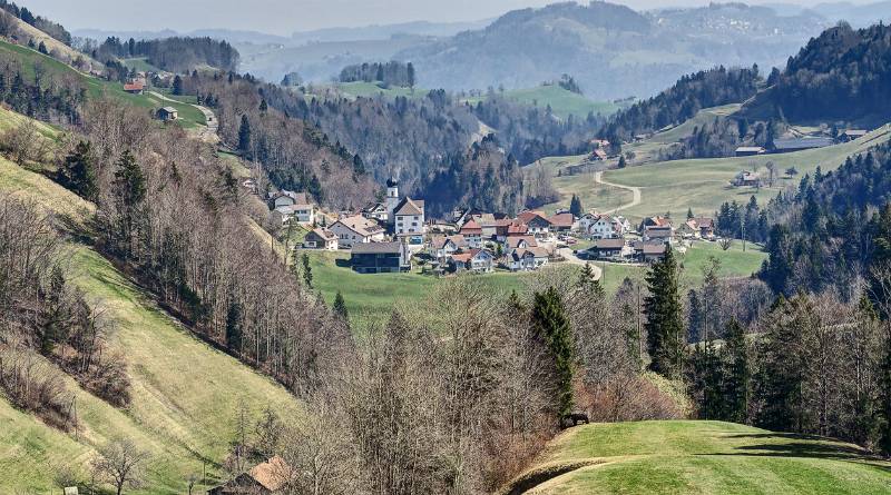 Blick zurück auf Libingen, den Ausgangspunkt der Wanderung