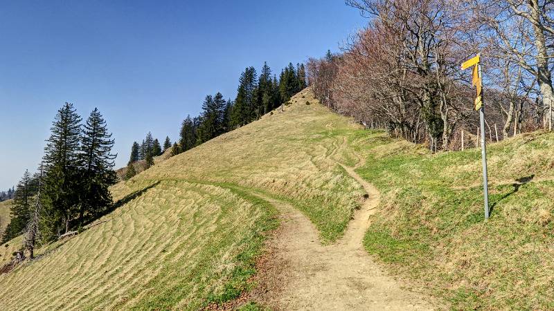 Start des Schlussaufstiegs auf Schnebelhorn