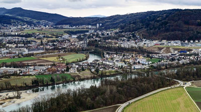 Blick Richtung Turgi und Baden