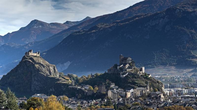 Château de Tourbillon und Basilique de Valère - die Wahrzeichen von