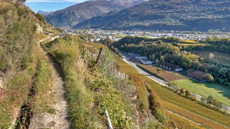 Wanderweg entlang der Bisse de Mont d'Orge