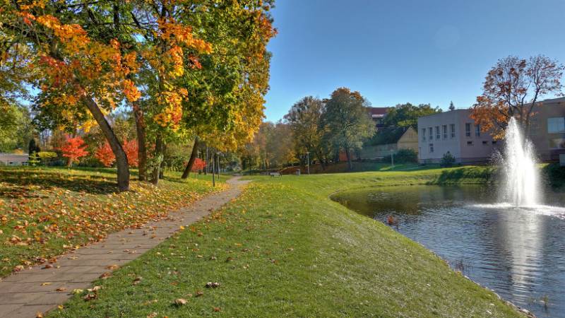 Birštono tvenkinų parkas rudenį