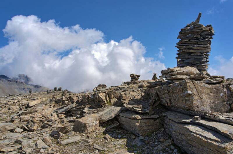 Unzählige Steinmänner auf dem Kistenstöckli