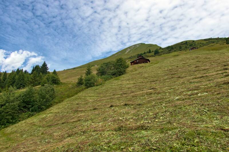 Blick zurück im Abstieg