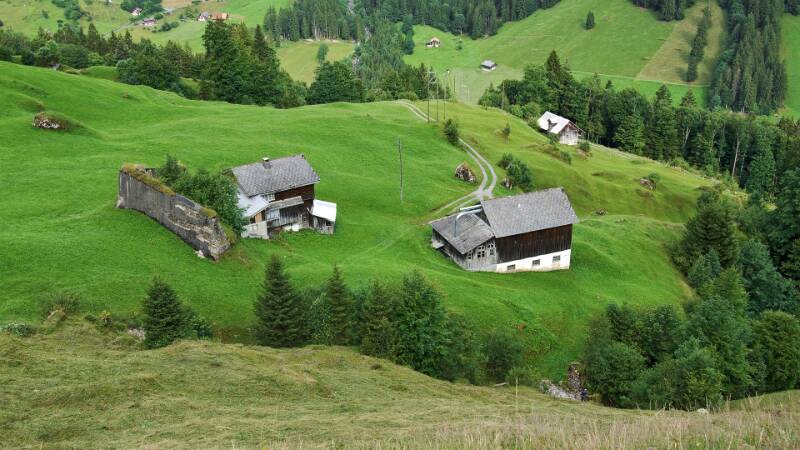 Blick zurück im Aufstieg