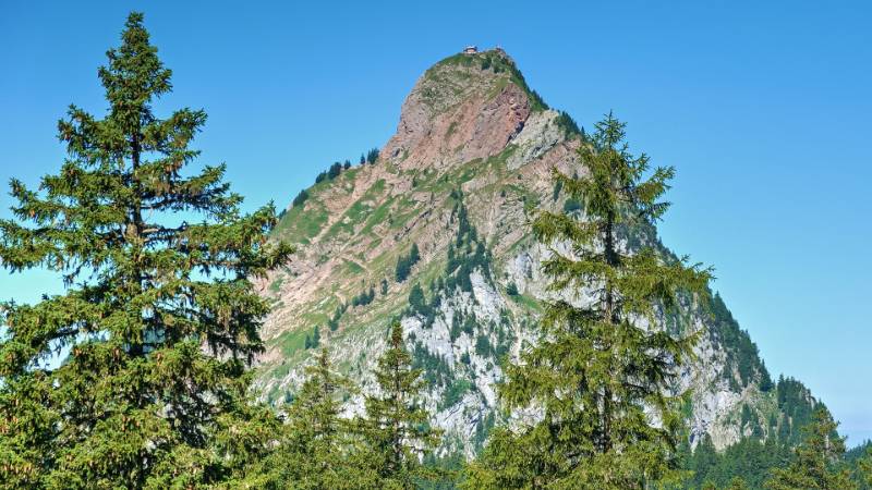 Fast die ganze Route auf Gr. Mythen ist zu sehen
