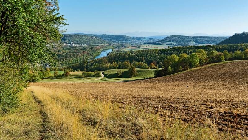 Rotberg Gratwanderung zwischen Mandach und Villigen