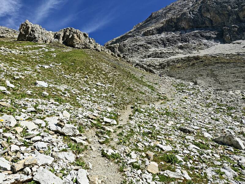 Auf dem Bergwanderweg Richtung Fuorcla Zavretta