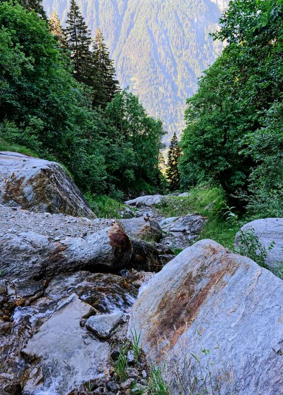 Sehr wenig Wasser im Bach