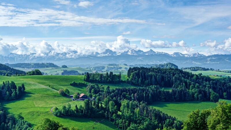 Blick auf die Alpen