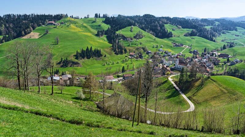 Sanfte Hügel um Luthern