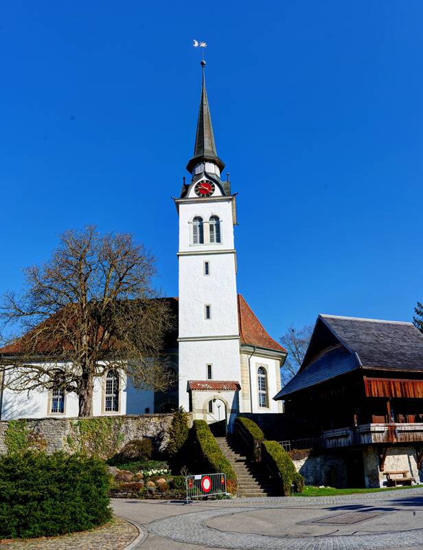 Start bei der Kirche in Madiswil