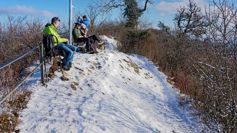 Pause auf dem Burghorn